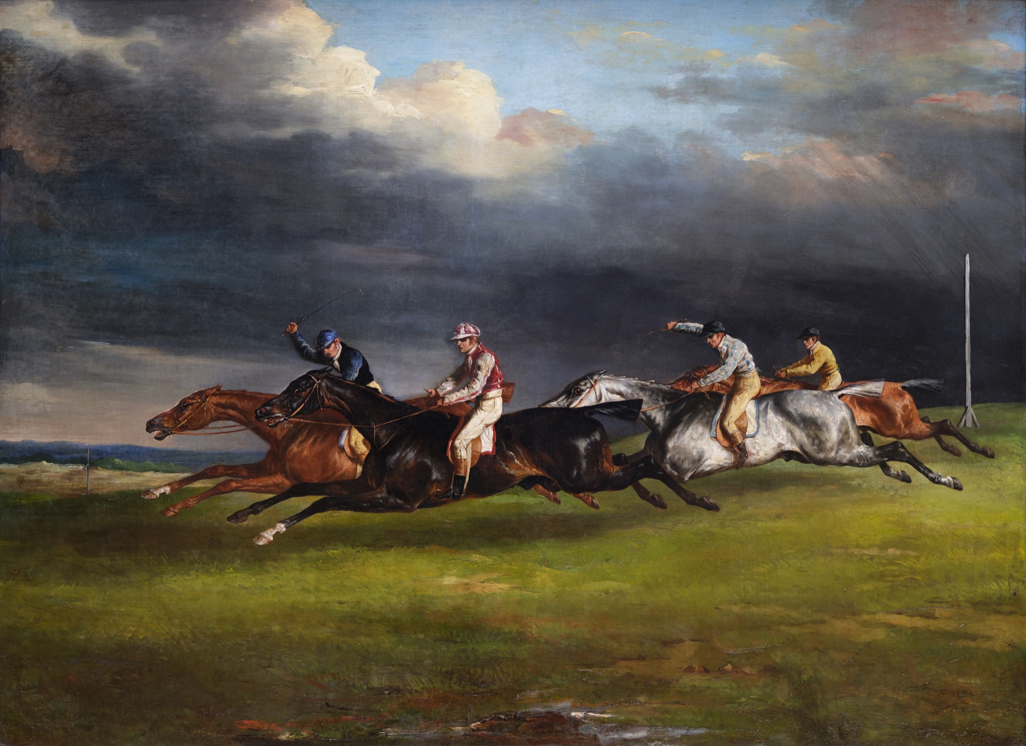 ジェリコー《エプソムの競馬》（1821年、ルーヴル美術館）。Public domain／Wikimedia Commons