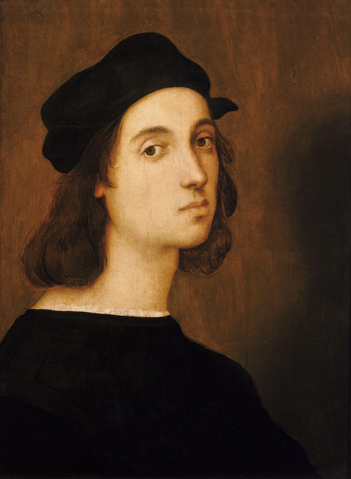 ラファエロ・サンティ自画像 1504-1506年頃 ウフィツィ美術館蔵