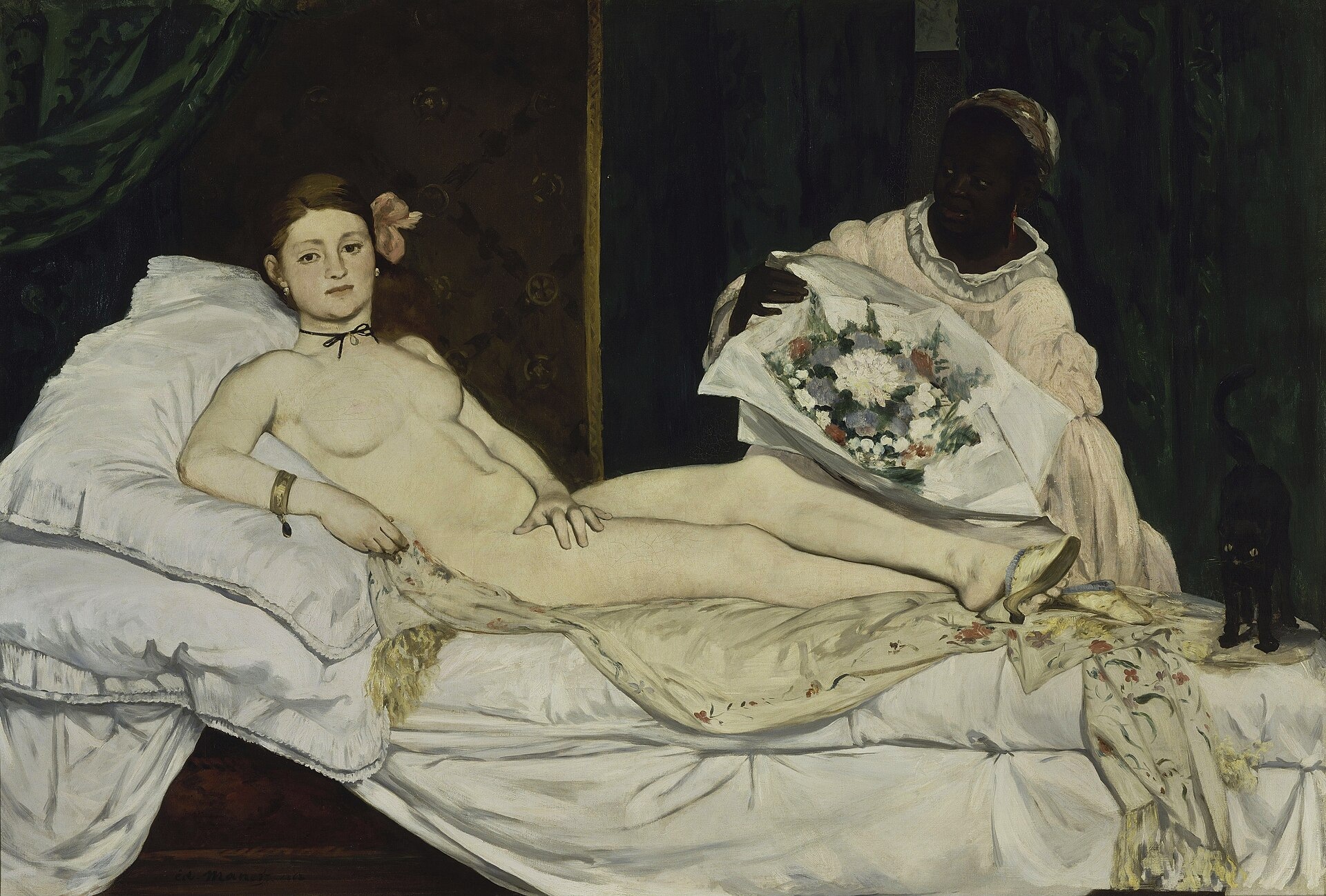 エドゥアール・マネ《オランピア》1863年、油彩・カンヴァス。オルセー美術館。